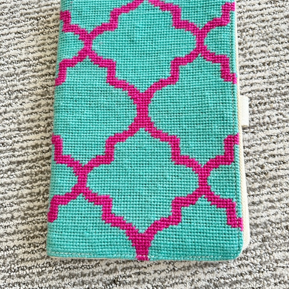 Lands’ End needlepoint folio case